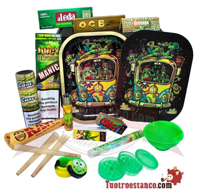 Rolling Box Smoking kit Gift Regalo Set Alien hippie Pack