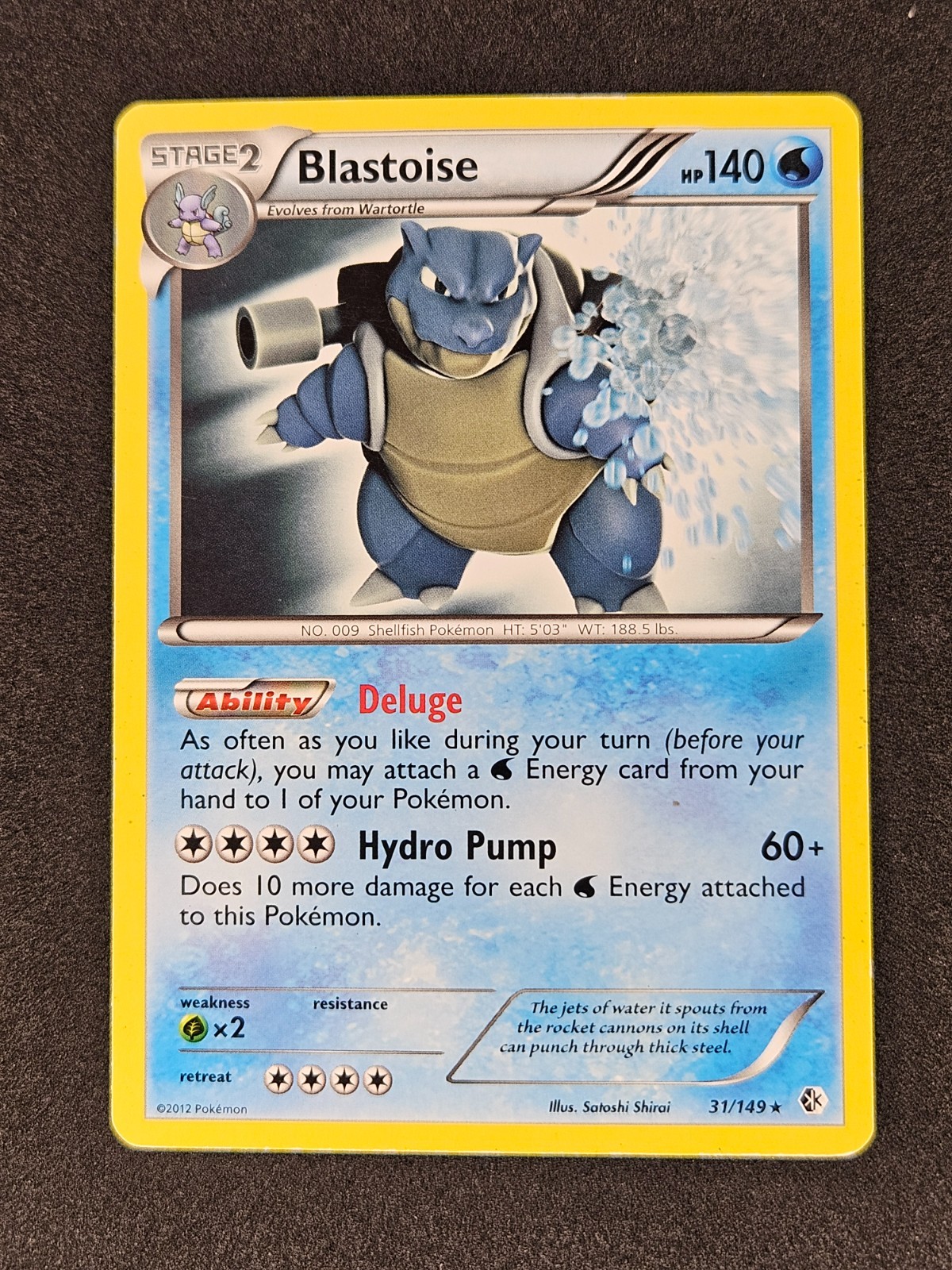 Blastoise Non Holo Rare 31/149 Boundaries Crossed Pokemon Card MP