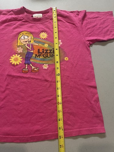 Vintage Y2k Disney Lizzie McGuire T Shirt Rare TV Cartoon Girls Small Pink - Picture 4 of 6