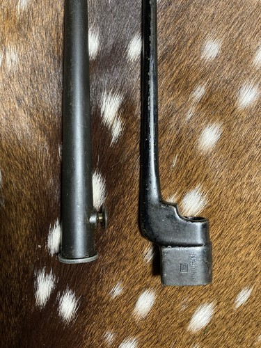 WW2 Enfield No 4 MK II Spike Bayonet with Scabbard  Savage