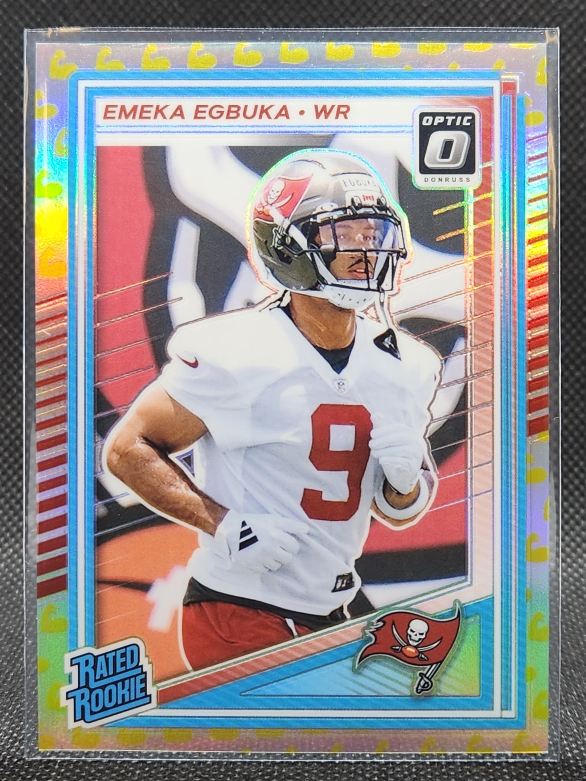 2025 Donruss Optic EMEKA EGBUKA RC #265 Flex Emoji 59/199 Tampa Bay Buccaneers
