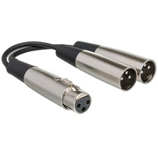 Hosa YXM-121 XLR Female to Dual XLR Male Y Cable