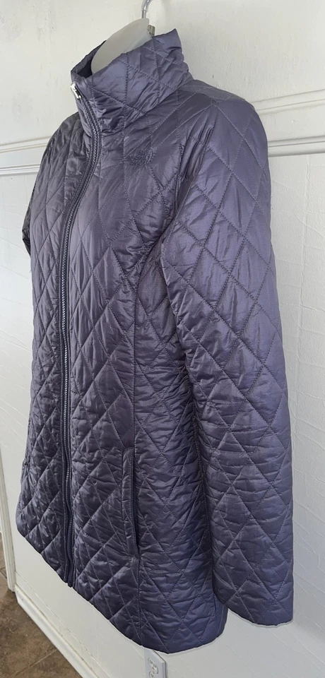 Abrigo Parka North Face Iliana Aislado Primaloft Acolchado Puffer Hierro Azul Plata Foto 2 de 4