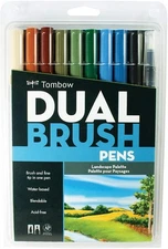 Tombow ABT Dual Brush Pen set of 10, LANDSCAPE 1 Count (Pack 10), 