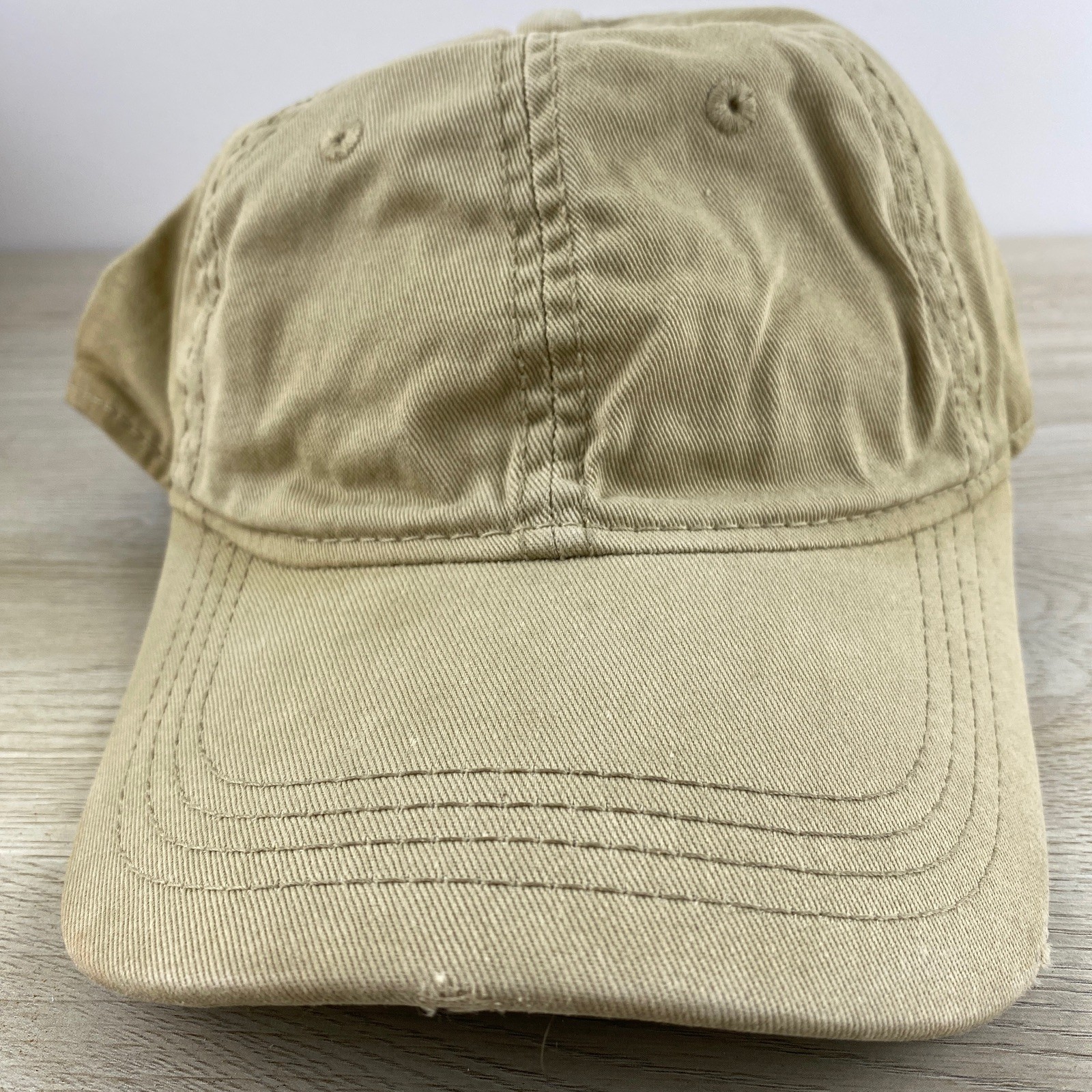 Solid Plain Tan Hat Beige Hat Adjustable Adult Si… - image 2