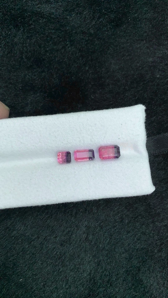 3.37 CRT Natural Faceted Tricolour Tourmaline - Image 3 of 4