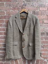 Polo Ralph Lauren Men  s Herringbone Jacket, Sz 40 Short, Wool/Linen, Portugal