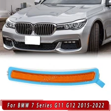 Front Bumper Amber Marker Reflector Light Left For 2015-22 BMW 7 Series G11 G12