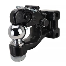 Shocker 8-Ton Channel Pintle Hook with Hitch Ball Attachment