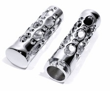 Alu Racing Griffe Custom Chrom für Harley-Davidson HD 1" Lenker Grips Tear Style