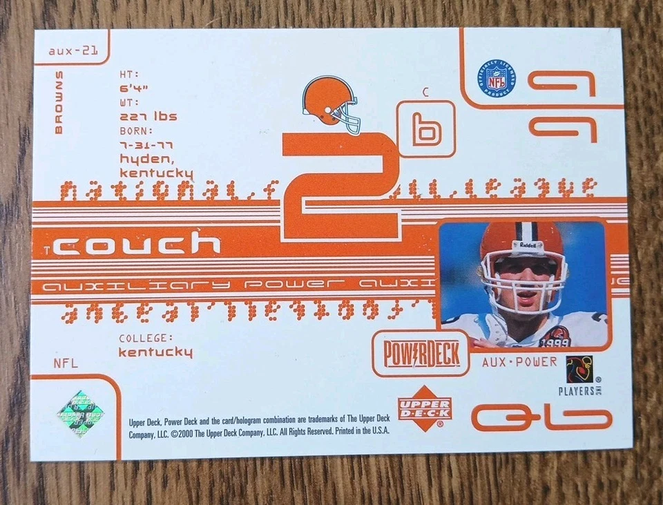 1999 Upper Deck PowerDeck #AUX-21 Tim Couch Auxiliary - Image 2 of 2