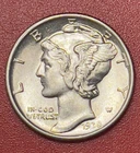 1938 P Mercury Silver Dime, Choice to Gem Uncirculated, FSB.