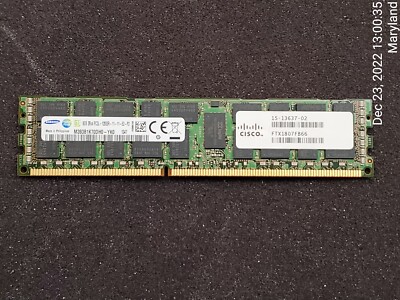 32GB ( 4X 8 GB) Samsung M393B1K70DH0-YK0 2RX4 PC3L-12800R Cisco UCS-MR-1X082RY-A