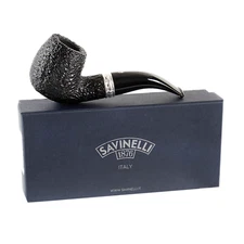Savinelli Trevi Rusticated 616 KS Briar Tobacco Pipe, 6mm Filters NIB