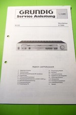 Manuale di servizio - Manuale di servizio per Grundig V 7000, ORIGINALE!