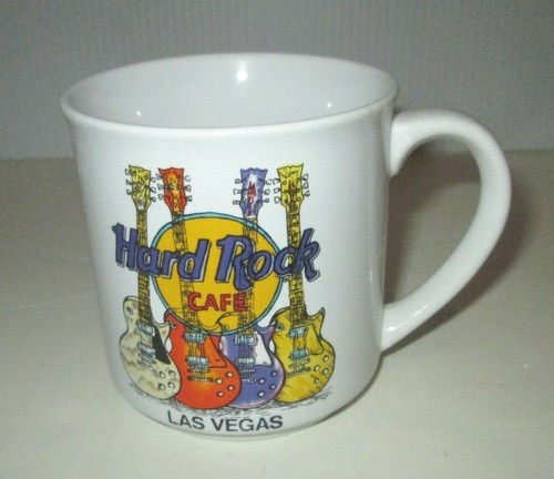 HRC HARD ROCK CAFE LAS VEGAS NEVADA GUITAR DESIGN CERAMIC COFFEE MUG CUP - Picture 2 of 2