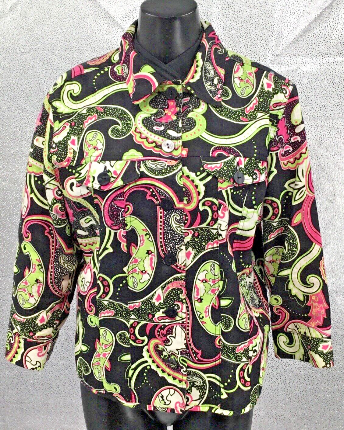 Patrick Christopher Jacket Size L Button Up Lined… - image 1