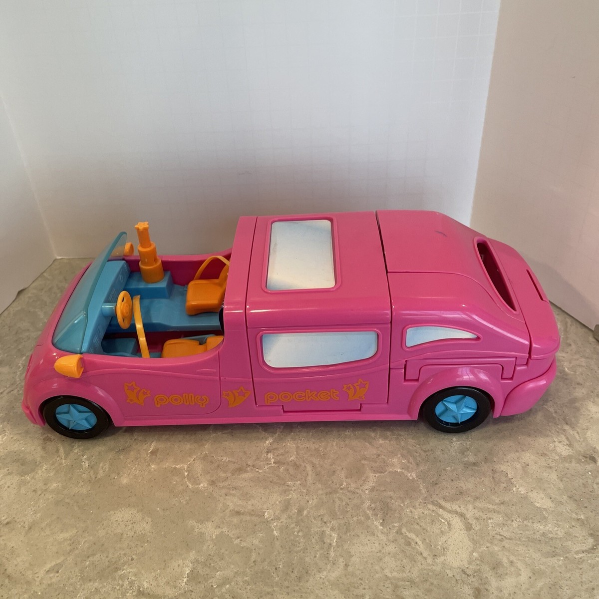 Polly Pocket Party Pink Stretch Limo Doll Convertible Car 2005