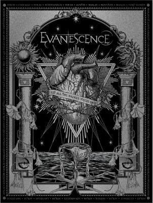 Poster Vintage Theme 2023, Evanescence 2023 Tour Concert Poster, Music Lovers.