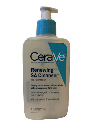 CeraVe Renewing SA Cleanser Normal Skin With Salicylic Acid 8 Fl Oz Normal Skin
