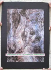 Martin Disler Serigraphy On Mount Paper 1986 Size 13 1/2" x 9 3/4"