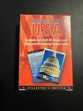 Know The USA Trading  Learning Cards NEW  SEALED 60 Cards Collectors Edition