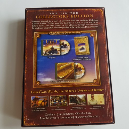 PC Video Game Uru Ages beyond Myst Collectors Edition Box Set Windows Ubisoft - Picture 21 of 21