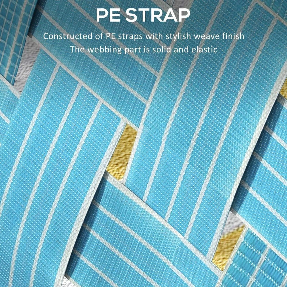 Set of 2 Folding Chairs - Portable Camping Lawn Chairs for Beach Garden Pool - Image 4 of 4