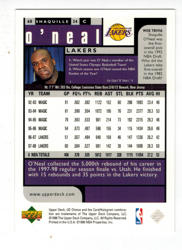SHAQUILLE "SHAQ" O'NEAL cards **** U PICK **** (Buy 2 or more for 60% DISCOUNT) - Picture 267 of 355