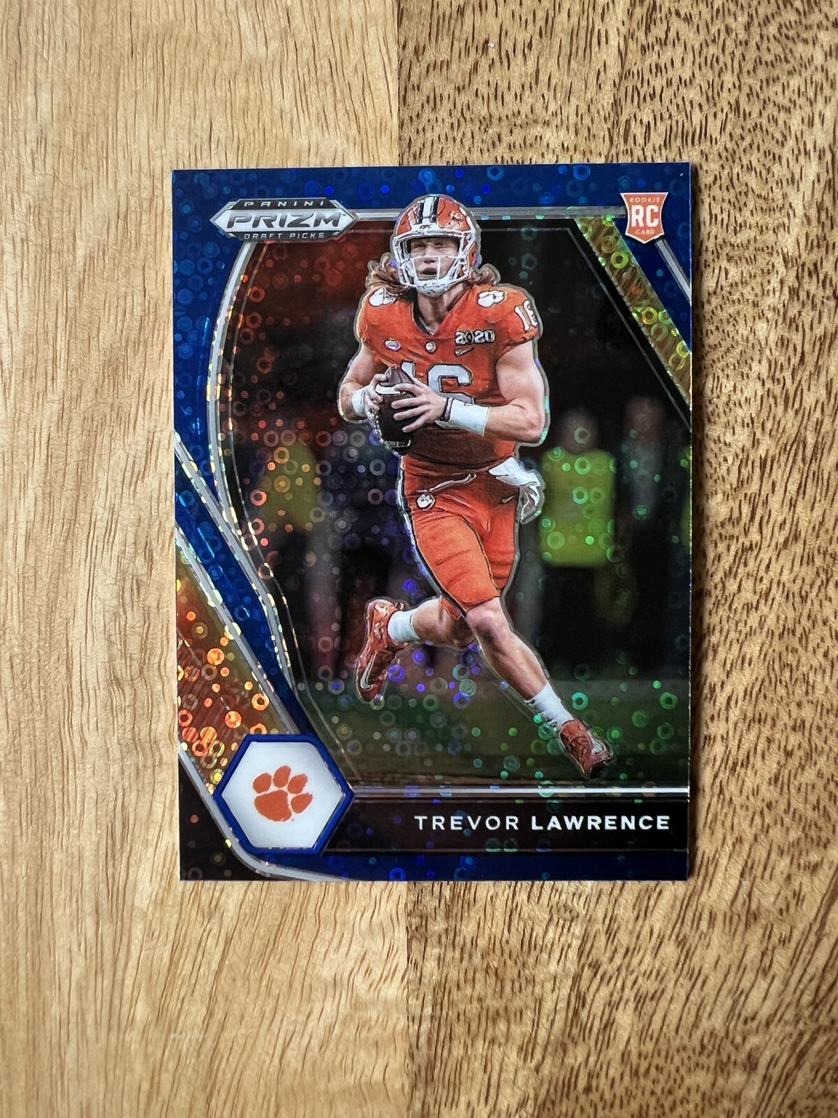 Trevor Lawrence 2021 Panini Prizm Draft Picks Blue Disco Prizm #106 Rookie RC