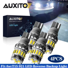 Pack4 AUXITO 921 912 T15 LED Reverse Backup Light Bulb 2400LM 6500K Super Bright
