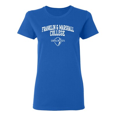 Franklin & Marshall Diplomats Arch Logo Womens T-Shirt - Royal