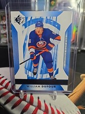 2023 SP Hockey William Dufour Rookie Authentics Blue Foil Islanders
