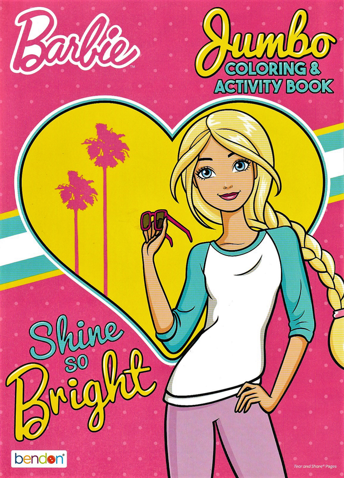 Shimmer and Shine Coloring Book & Barbie Kids Color Activity Books Set