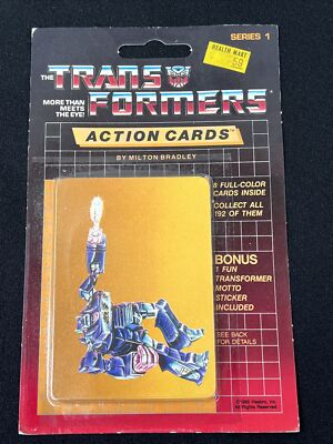 Vintage 1985 Transformers Hasbro Action Cards Shockwave Top Sealed Unopened Pack