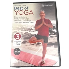 Rodney Yee's Best Of Yoga DVD New GAIAM 3 Practices Balance Flow Core Cardio