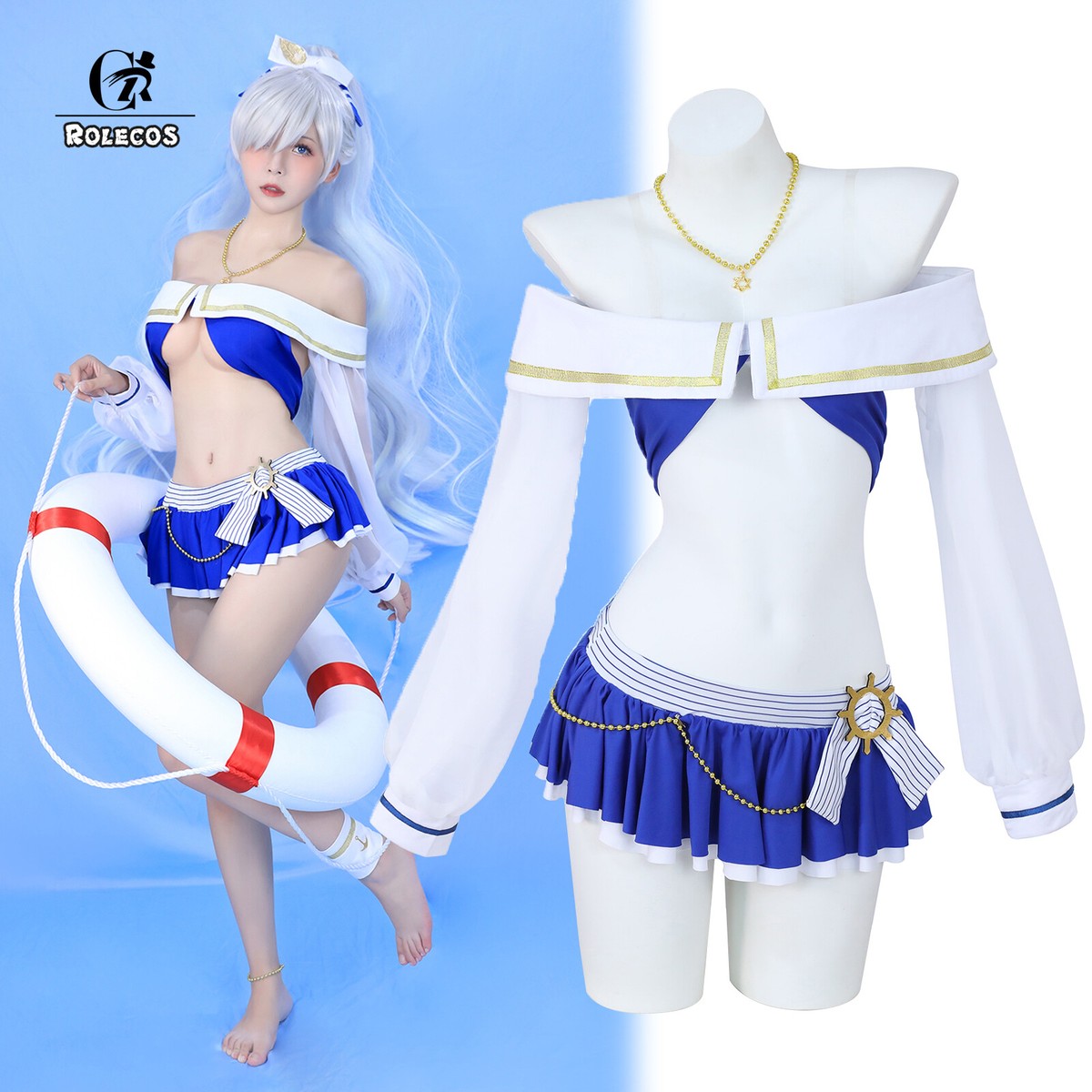 Fate Anastasia Cosplay Costume FGO Cosplay Bikini Sets Women Sexy Swimsuit  | eBay