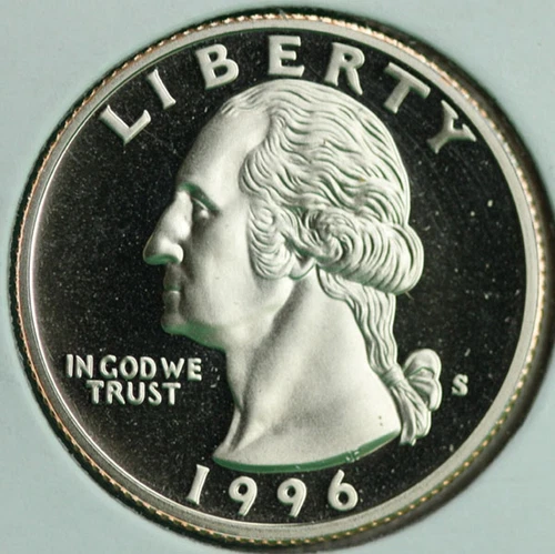 1996 S SILVER Proof Washington Quarter 25c Coin US Twenty Five Cents