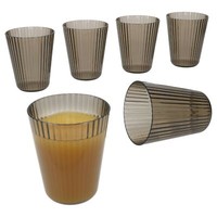 6X Togo Kunststoff-WassergläSer Grau 230 Ml Camping Geschirr Outdoor Picknick