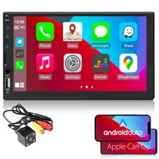 7'' 2 DIN Car Radio Stereo Touch Screen MP5 Mirror Link Bluetooth Player+Camera