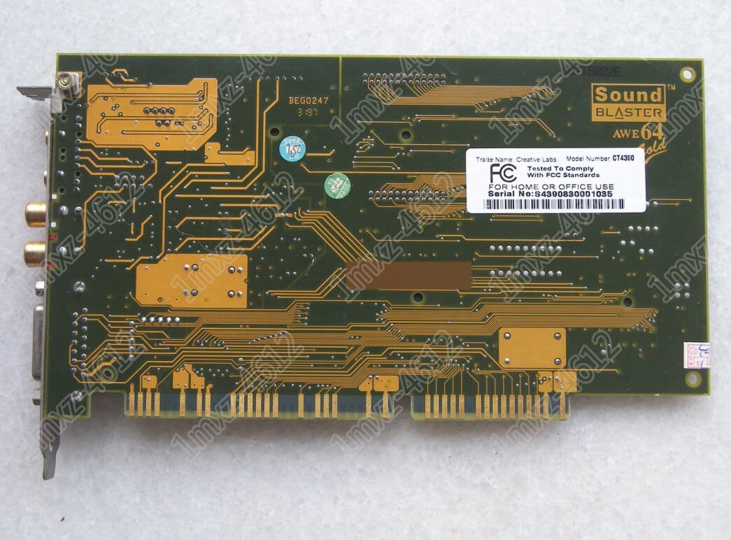 1pc used AWE64 Gold CT4390 ISA Sound Card | eBay
