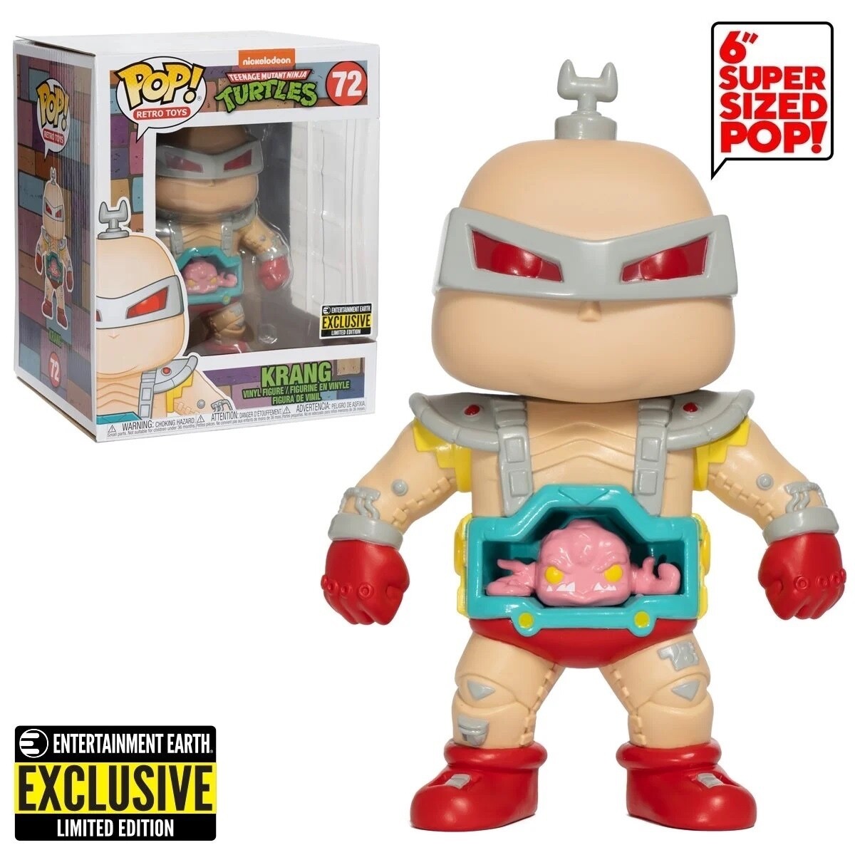 KT ✴︎Mega Rare✴︎Bomb G FUNK!! Funko POP! Retro #72 KRANG TMNT Teenage Mutant Ninja Turtles 6 in