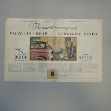 1930 Buick Automobile 2 Page Vintage Print Ad Four Series Straight 8