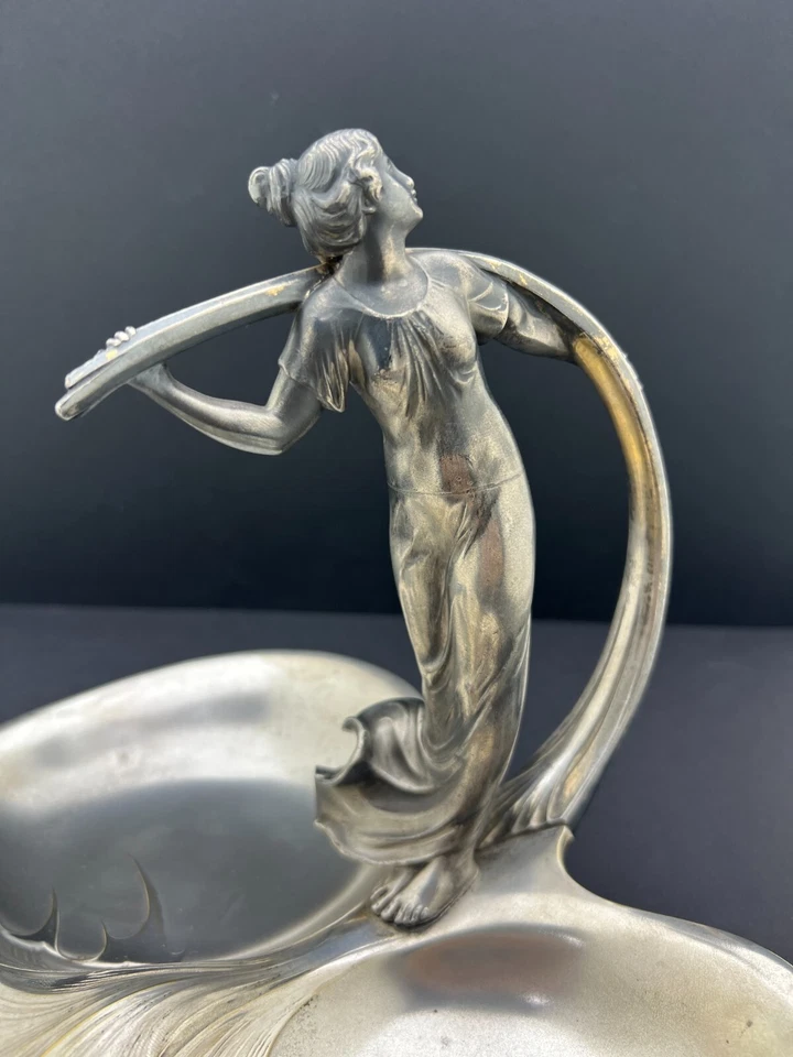 Antique WMF Jugendstil, Candy/Nut/Fruit Basket With Handle, 1900's, 30cm/ 11.81" - Image 3 of 4