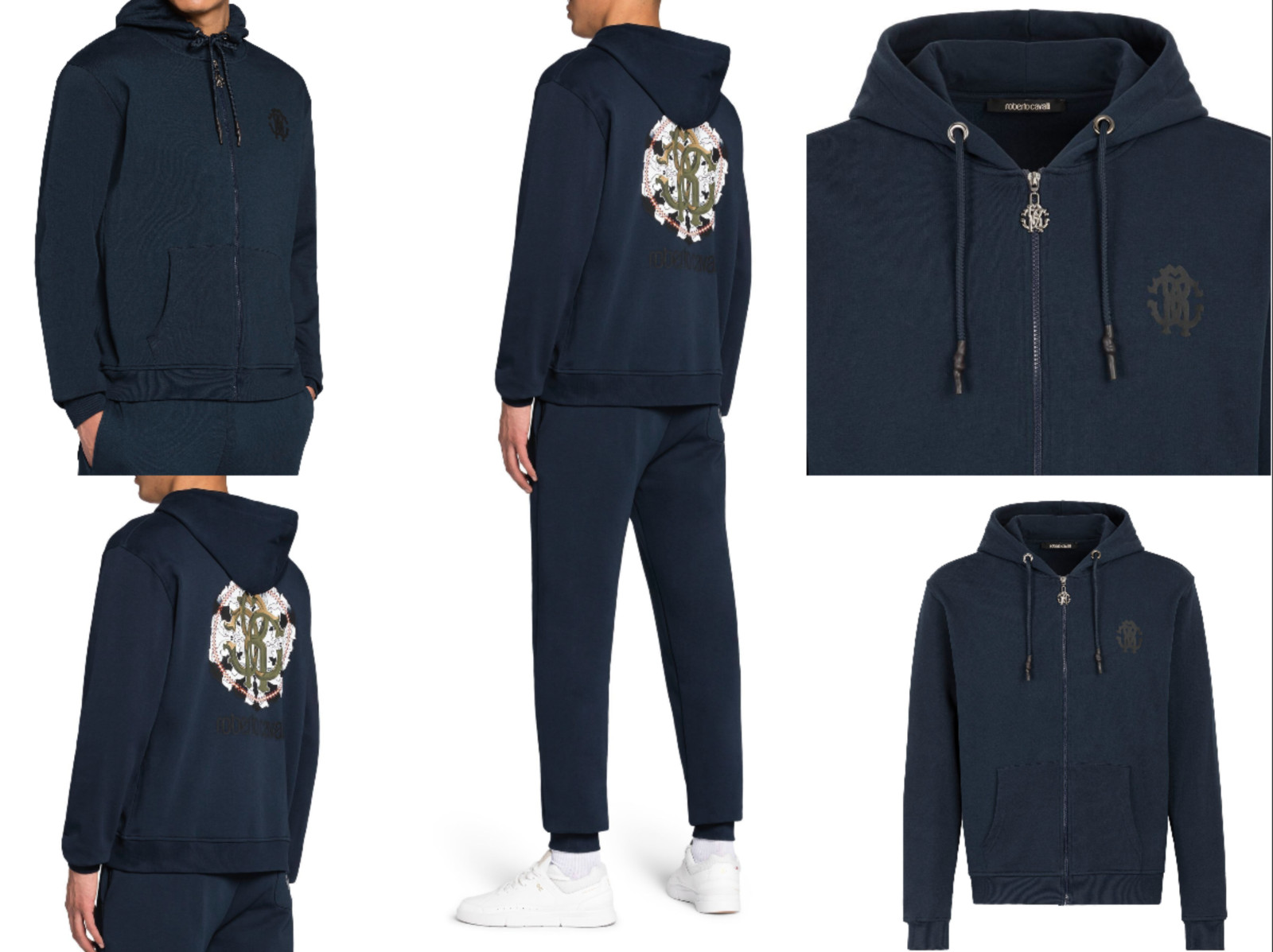 Roberto Cavalli RC Hooded Sweater Hoodie Sweatshirt Jumper Pullover