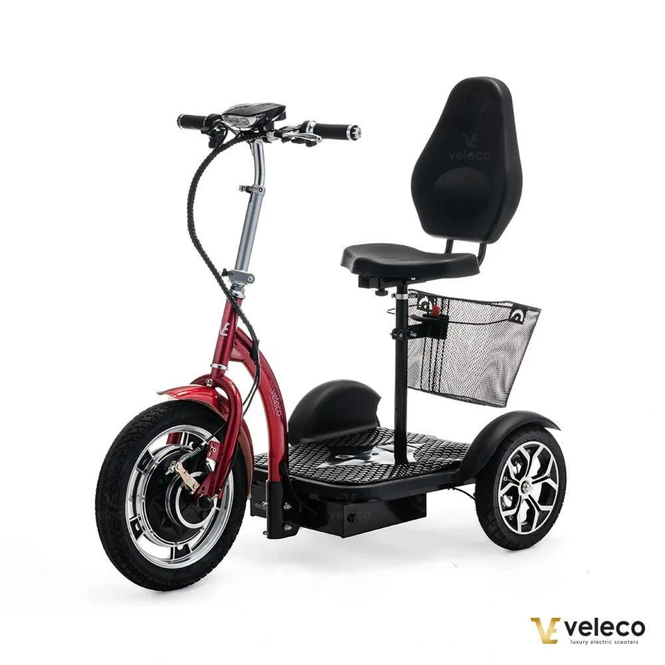 Elektroroller VELECO ZT16 Seniorenmobil E-Scooter 3rad E-Fahrzeug 3 Farben - Bild 4 von 4