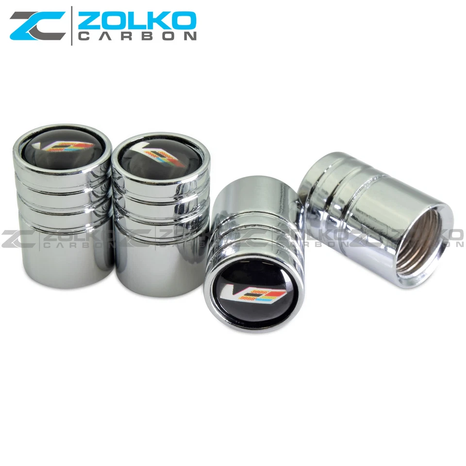 CADILLAC RACING VALVE STEM CAPS WHEEL TIRE CHROME - US SELLER VE70 - Image 2 of 4