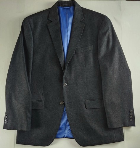 Chaps Tweed Blazer 42R 2 Button Cool Black & Blue Sport Coat Casual Jacket - Picture 5 of 19