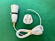 WHITE PREWIRED 2.5M TABLE LAMP KIT WITH OLDER 1/2” BRASS THREAD -VINTAGE LIGHTS