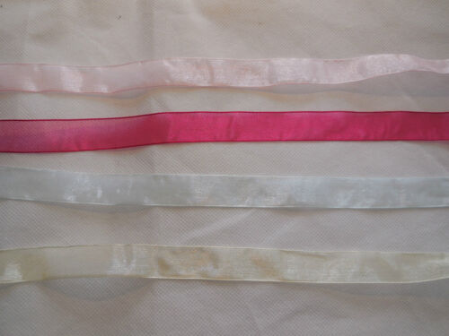 sky blue / champagne / baby Pink / Rose Pink Organza Ribbon 18mm wide Per Meter - Picture 1 of 3